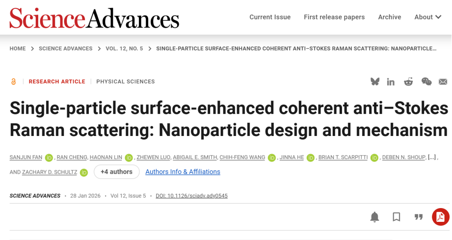 《Science Advances》研究文章